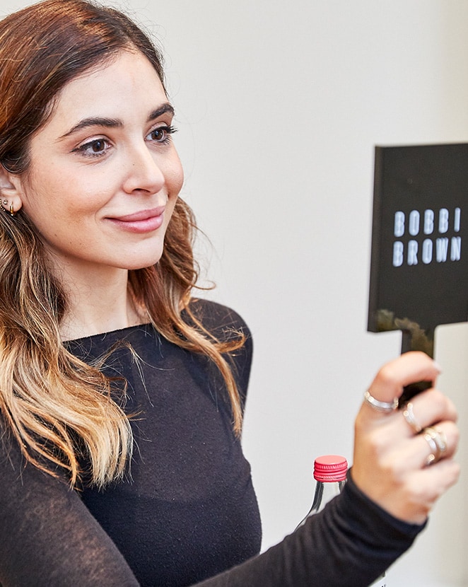 Close up of smokey eye mascara